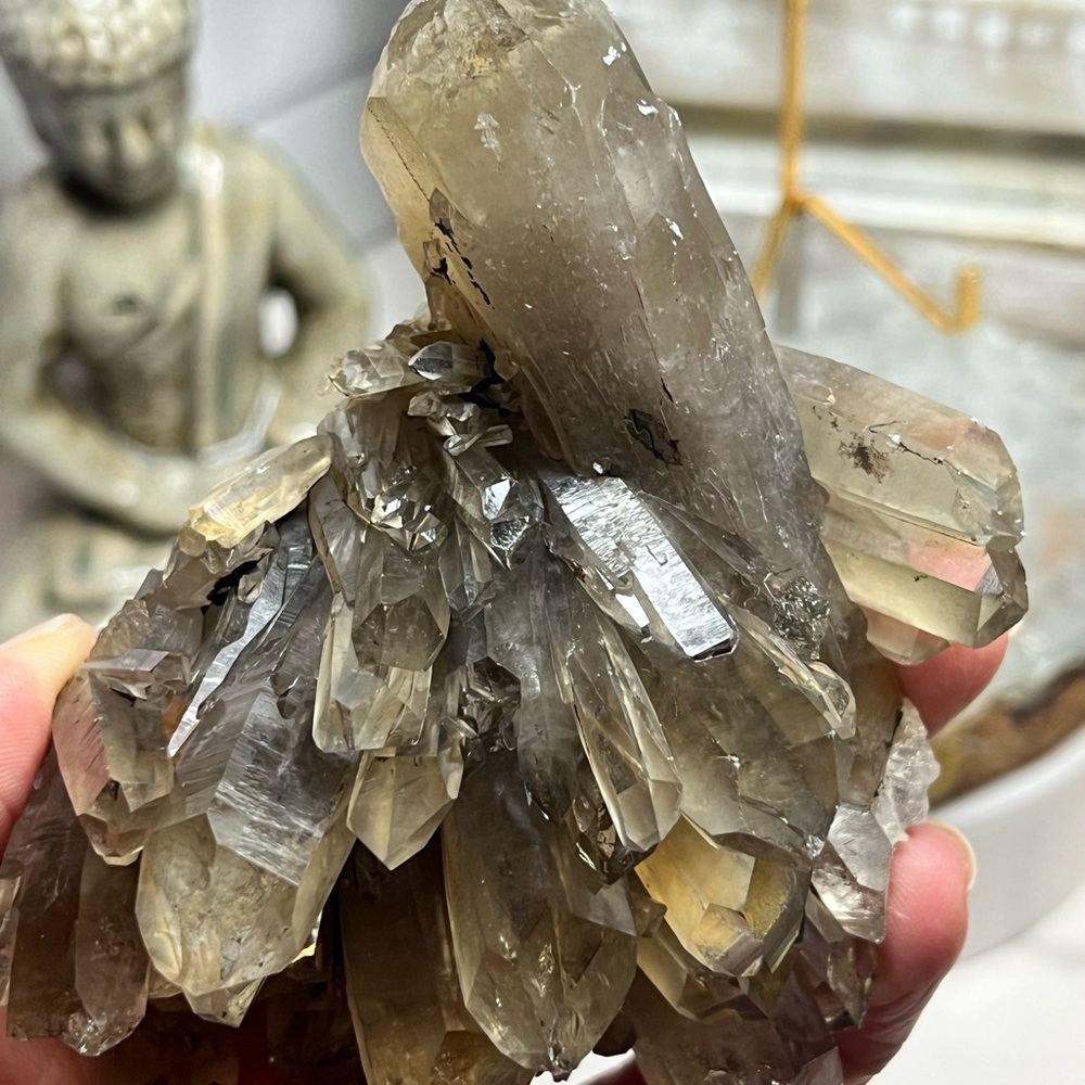 Stunning Smokey Quartz Cluster Gem Rock Collector - Picture 6 of 6